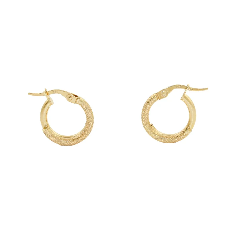 Best hoop earrings with geometric hexagon shapes for a modern, angular look-10k x Double Snake Hoop Earring