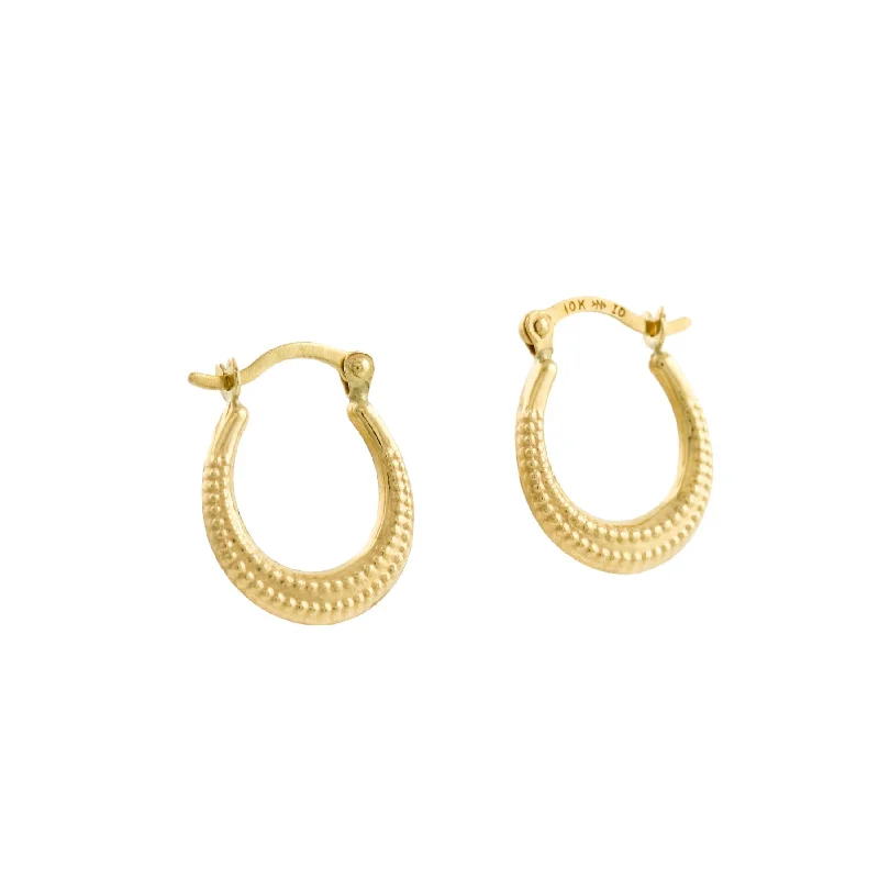 Hoop earrings with hearts for a sweet and romantic gesture-10K Gold x Seashell Creole Hoops