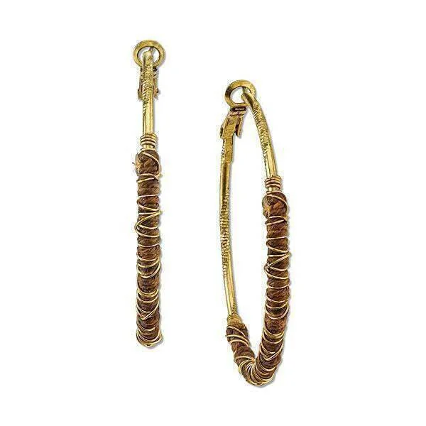 Best hoop earrings with vintage coins for a retro, antique-inspired style-T.R.U. Clutch Wrapped Hoop Earrings