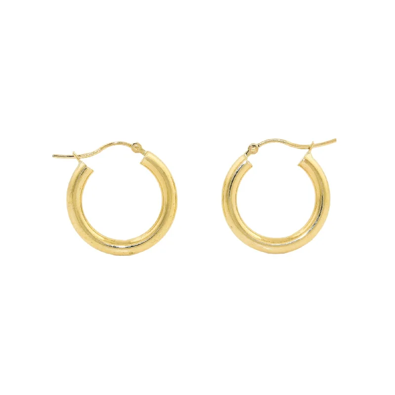 Best hoop earrings with minimalist designs for a clean and modern aesthetic-14k Gold x 3mm Tube Hoops