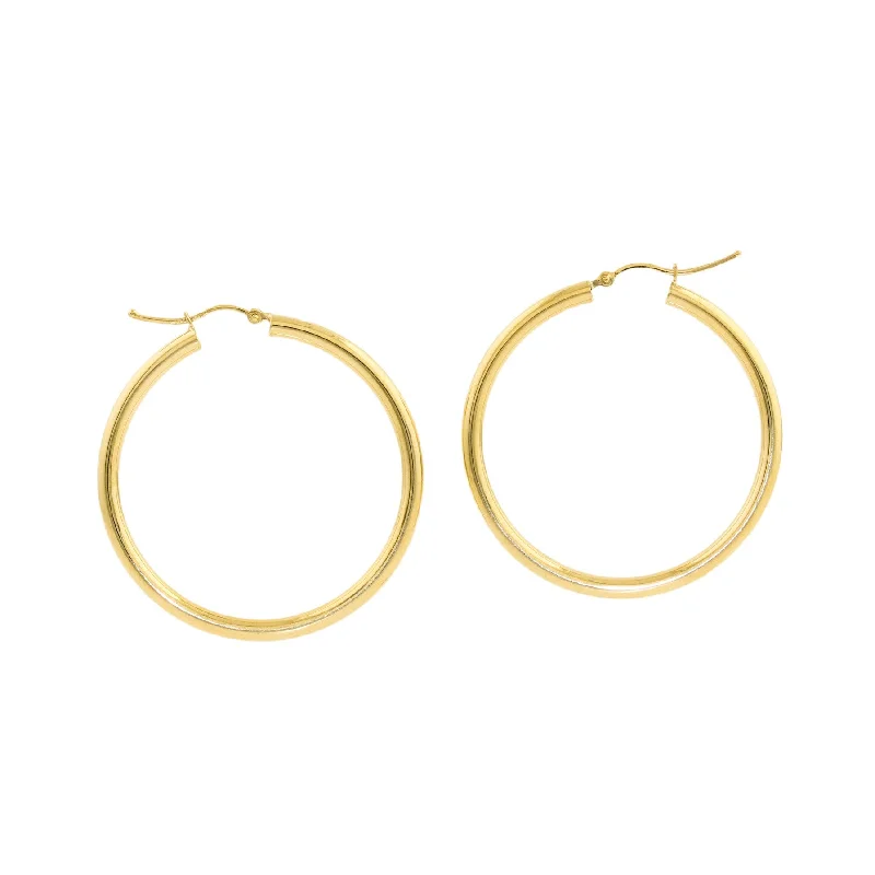 Hoop earrings with open designs for a modern, lighthearted vibe-14k Gold x 4mm Perfect Tube Hoop