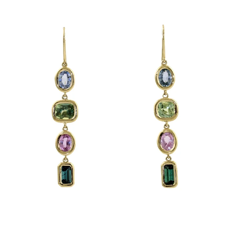 Best hoop earrings with sparkling cubic zirconia for a brilliant, budget-friendly effect-The Lena Sapphire Earrings