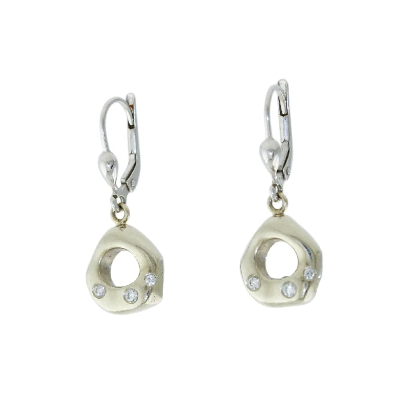 Hoop earrings with a matte black finish for a sleek, edgy vibe-14k White Gold x Diamond Dangle Earrings