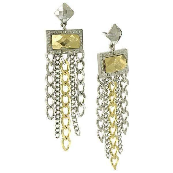 Best hoop earrings with blackened metal for an edgy and bold appearance-1928 Jewelry Fusion Lux Fringe Chandelier Earrings