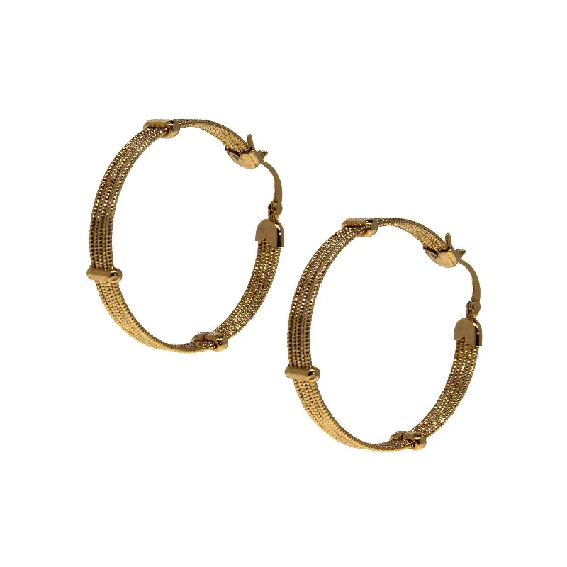 Best hoop earrings with smooth ceramic finishes for a polished, clean style-1928 Jewelry Golden Aura Hoop Earrings