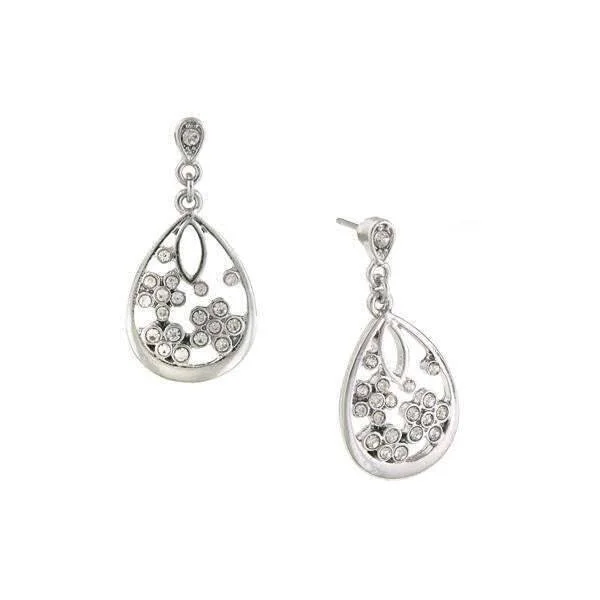 Best hoop earrings with twisted rope designs for a nautical-inspired style-1928 Jewelry Unique Teardrop Crystal Earrings