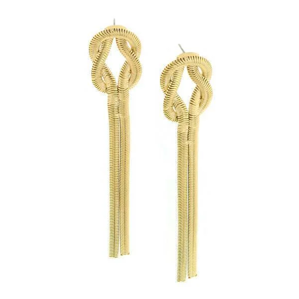 Best hoop earrings with oval shapes for a unique and elongated design-2028 Jewelry Gold Chain Tassel Linear Earrings