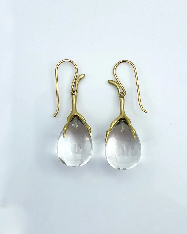 Best hoop earrings with sterling silver for an affordable and chic design-Annette Ferdinandsen Crystal Egg Earrings