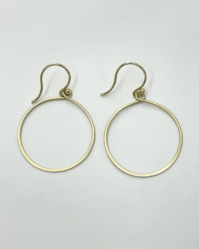 Hoop earrings with rhinestone-studded rims for a glamorous touch-Carla Caruso Round Keyhole Earrings