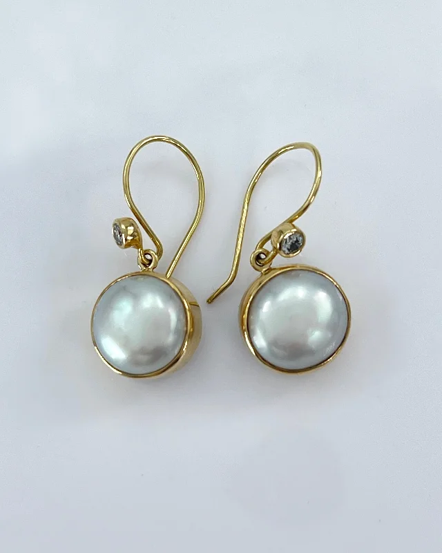 Best hoop earrings with minimal embellishments for a sleek and modern look-Jamie Joseph Pearl and Diamond Earrings