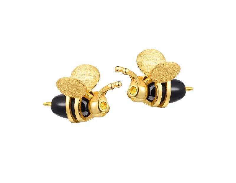 Best hoop earrings with minimalist designs for a clean and modern aesthetic-Dripping Honey & Bee Earring