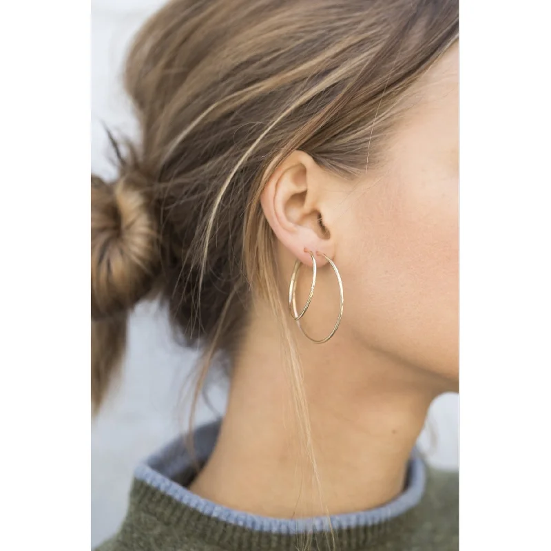 Best hoop earrings with intricate beaded details for a textured, stylish appearance-Gold Hoop Earrings