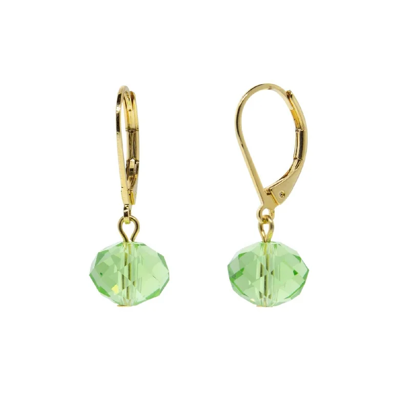 Best hoop earrings with geometric triangle shapes for a modern, chic design-1928 Jewelry Light Green Drop Bead Earrings