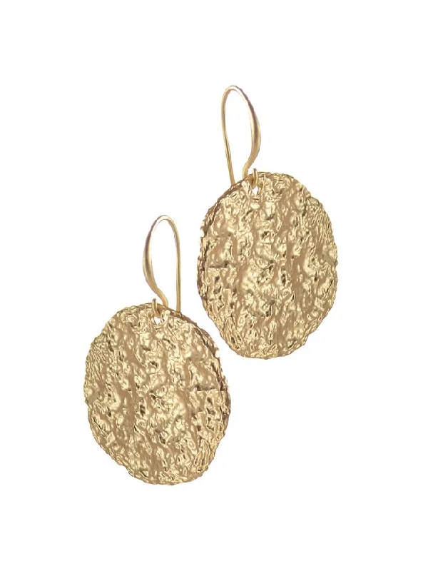 Best hoop earrings with snake-inspired designs for an edgy and fierce vibe-Hot Tomato Waning Moon Earrings in Matte Gold