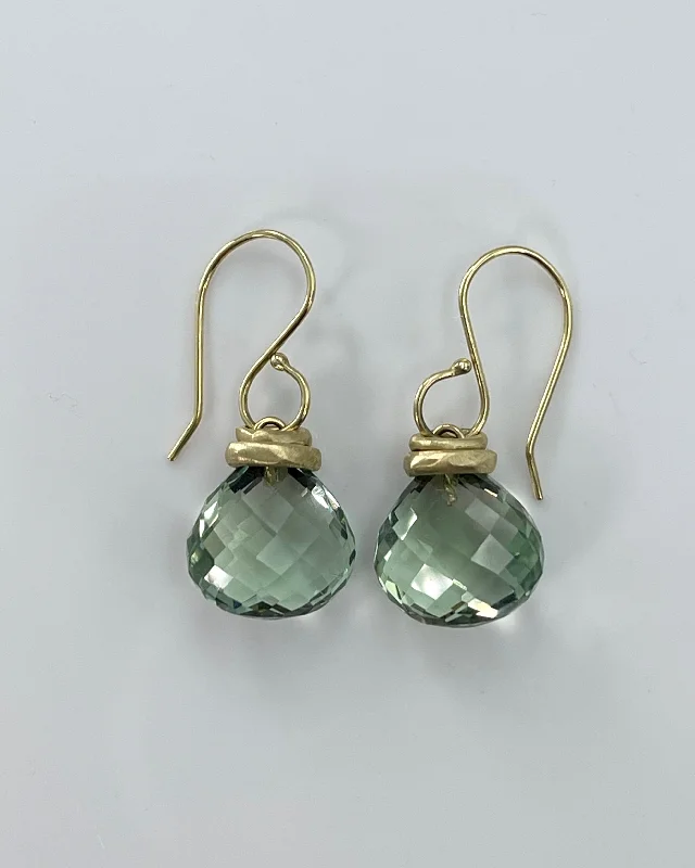 Best hoop earrings with hammered gold for a rustic yet elegant look-Jamie Joseph Mint Quartz Earrings