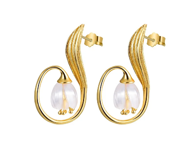 Best hoop earrings with vintage rhinestone embellishments for a retro-glam effect-Lily of the Valley Earring