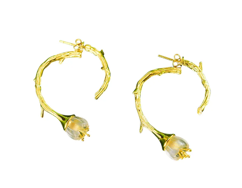 Hoop earrings with a chunky design for a bold and trendy statement-Lily of the Valley Earring II