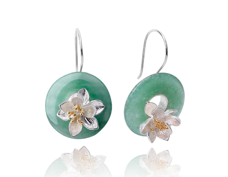 Hoop earrings with satin finishes for a smooth and elegant appearance-Lotus Whispers Earring