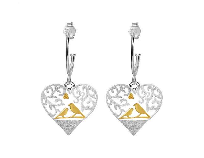 Best hoop earrings with gold-plated finishes for an affordable luxury vibe-Lovebirds Earring