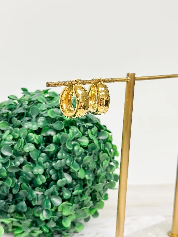 Best hoop earrings with enamel details for a colorful and modern look-Nicole Gold Hoops by Lauren Kenzie