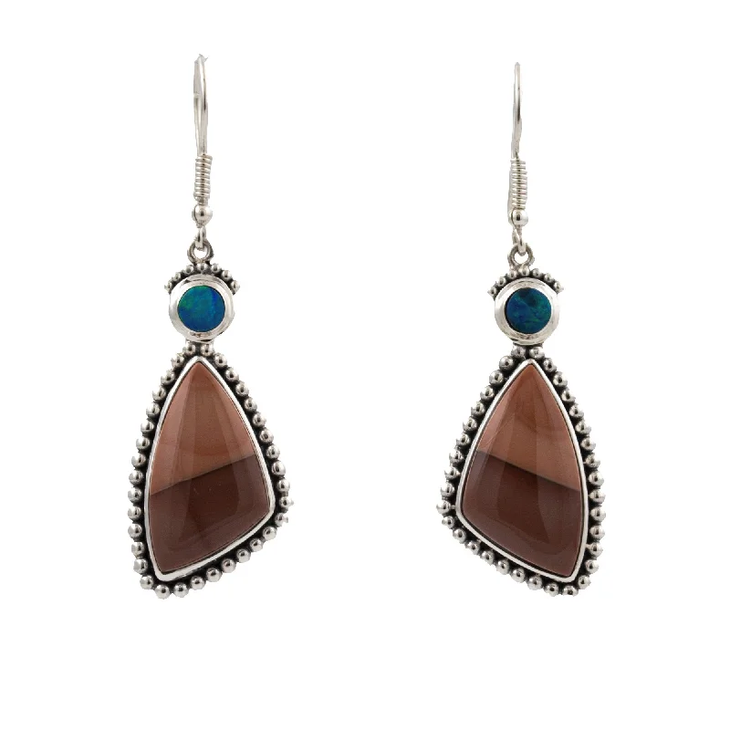 Best hoop earrings with matching bracelets for a coordinated jewelry set-Opal X Jasper Dangle Earrings