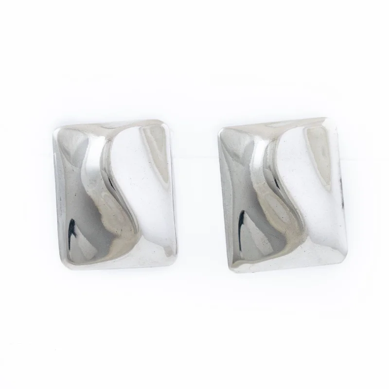 Best hoop earrings with infinity designs for a timeless and meaningful symbol-Rectangular Modernist Taxco Earrings