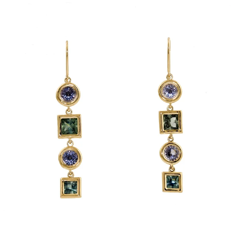 Best hoop earrings with minimal embellishments for a sleek and modern look-The Camille Sapphire Earrings