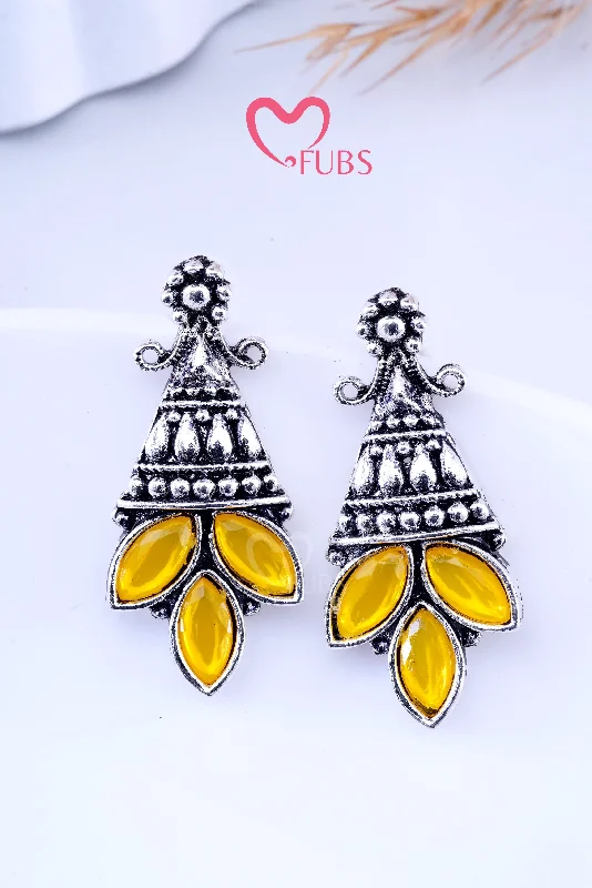 Best hoop earrings with sparkling cubic zirconia for a brilliant, budget-friendly effect-Yellow Garden Glow Earrings