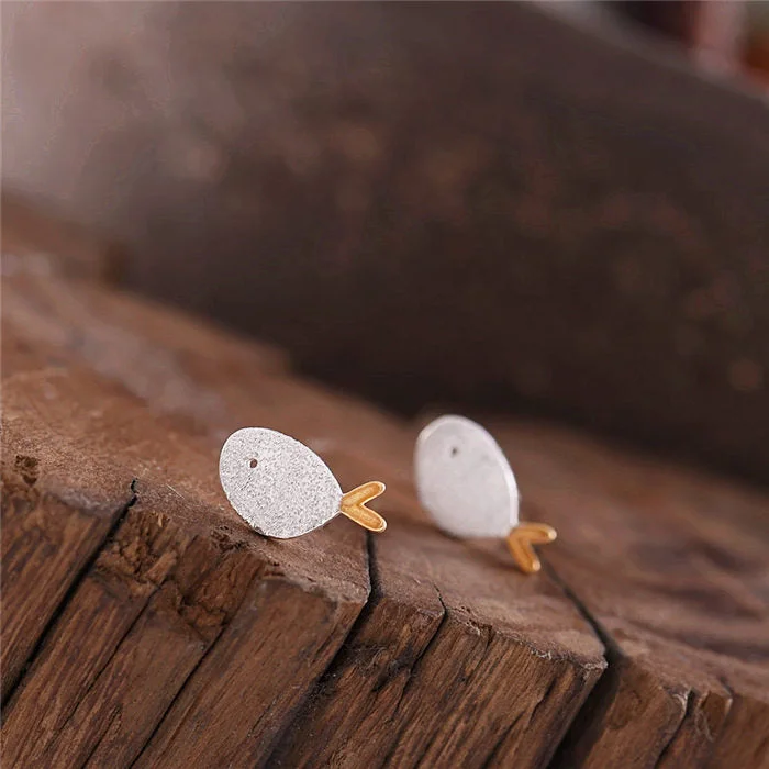 Stud Earrings with Crystals -Cute Sterling Silver Stud Earrings Handmade Jewelry Gifts Accessories for Women