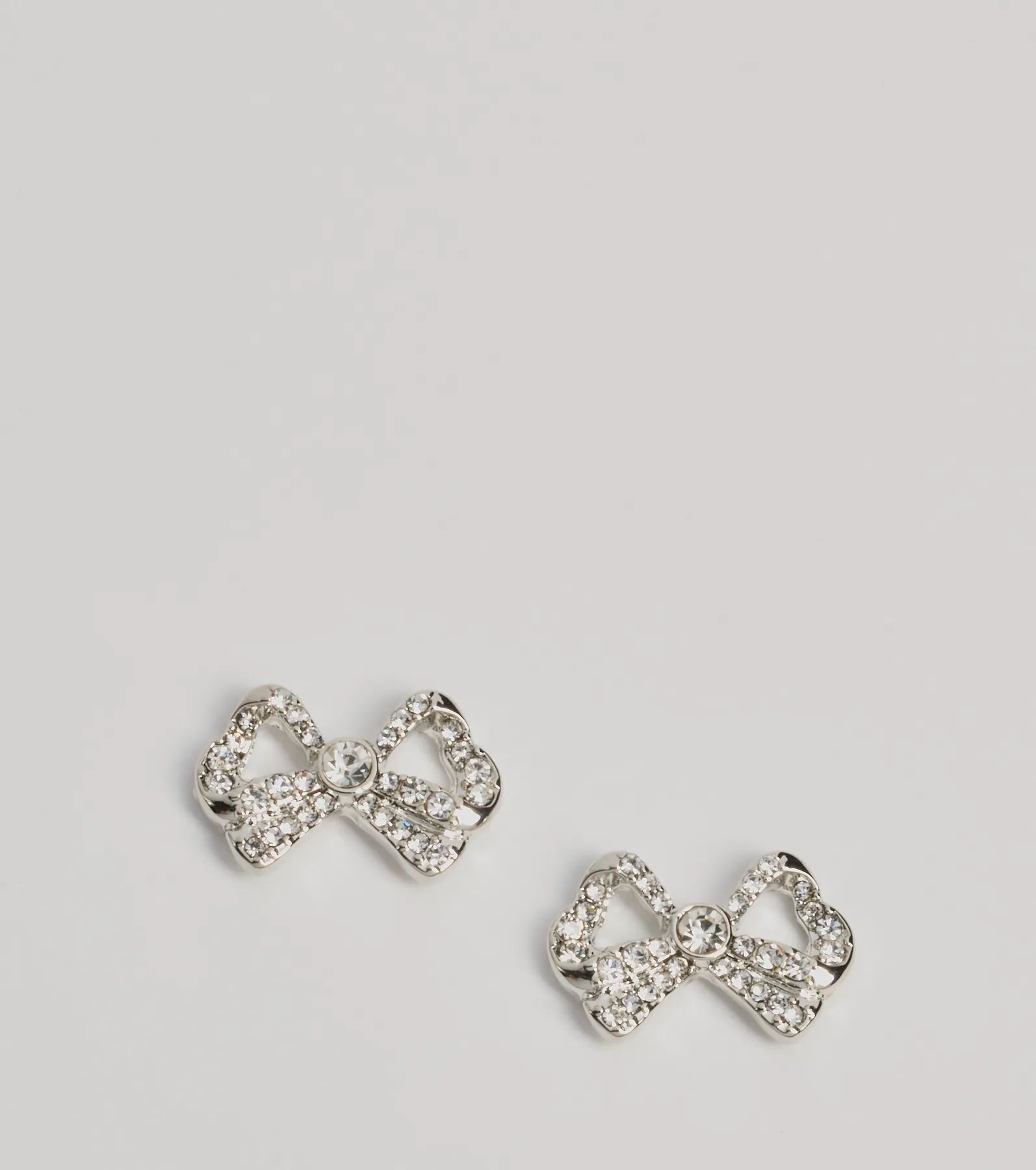 Stud Earrings for Office Wear -Gift Of Glam Rhinestone Bow Stud Earrings