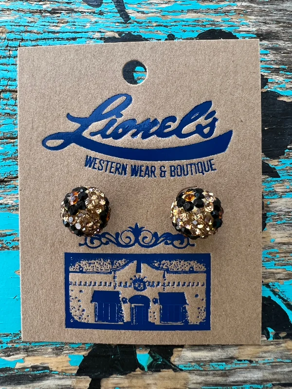 Small Stud Earrings for Delicate -Leopard Design Crystal Stud Earrings