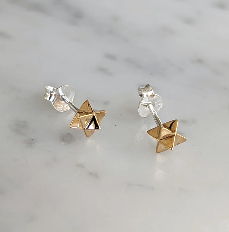 Maximalist Stud Earrings for Bling -Merkaba Stud Earrings