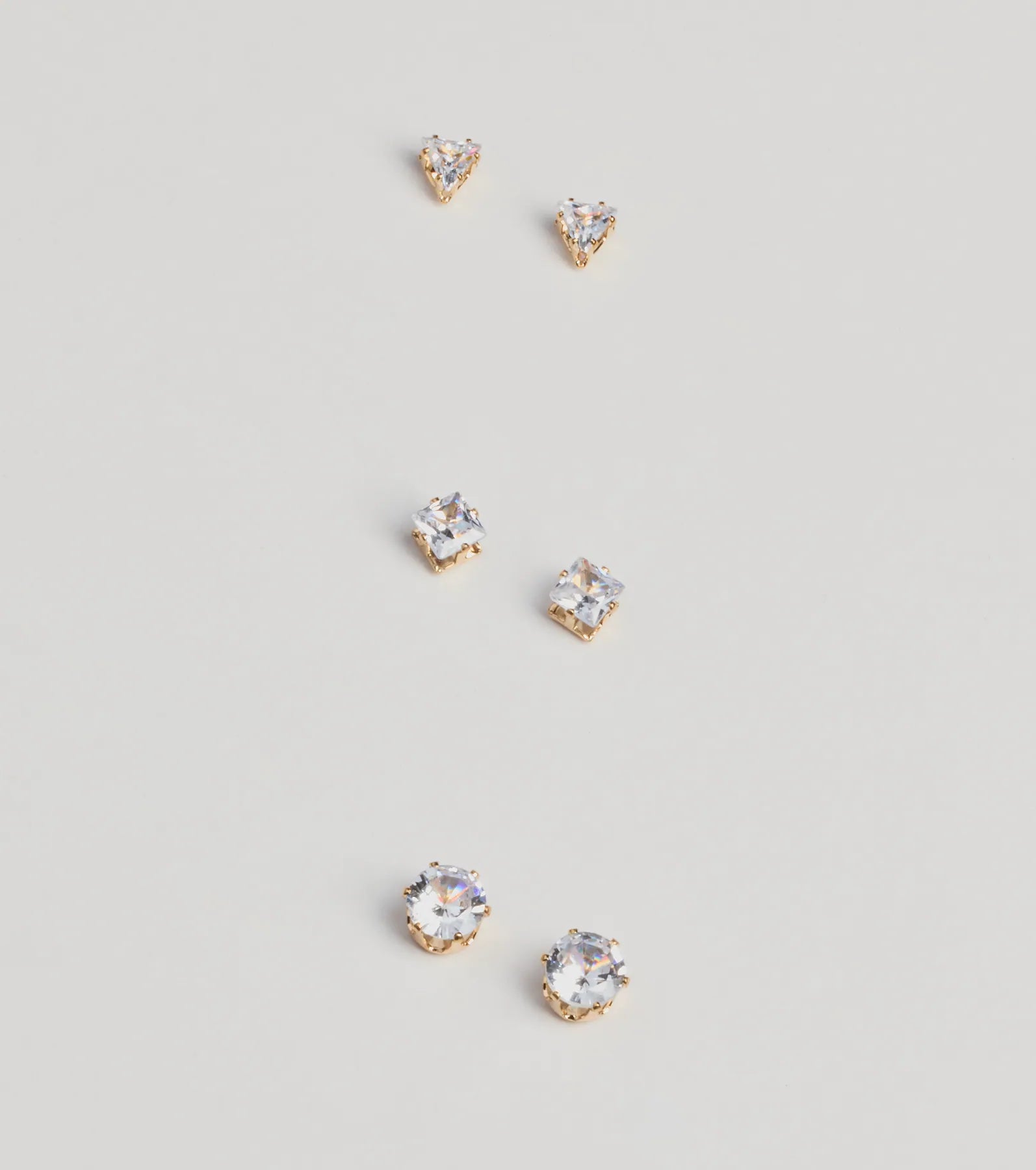 Stud Earrings with Star Motifs -Perfect Set Rhinestone Stud Earrings Pack