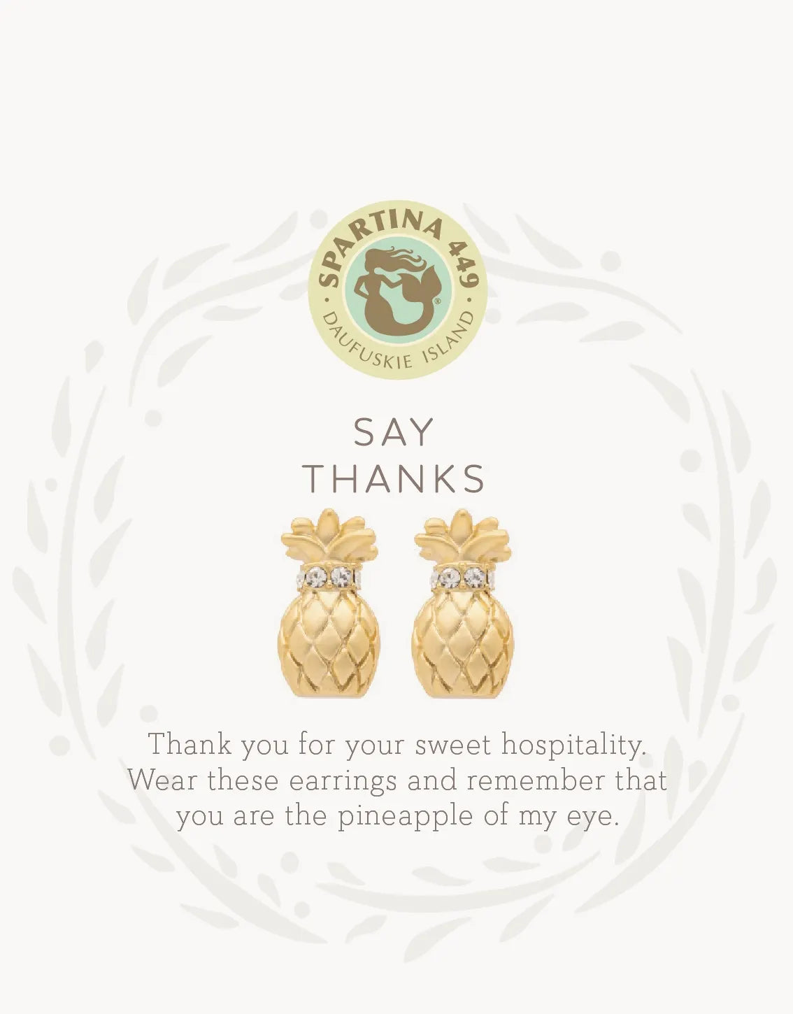 Stud Earrings for Party Look -Sea La Vie Stud Earrings Thanks/Pineapple