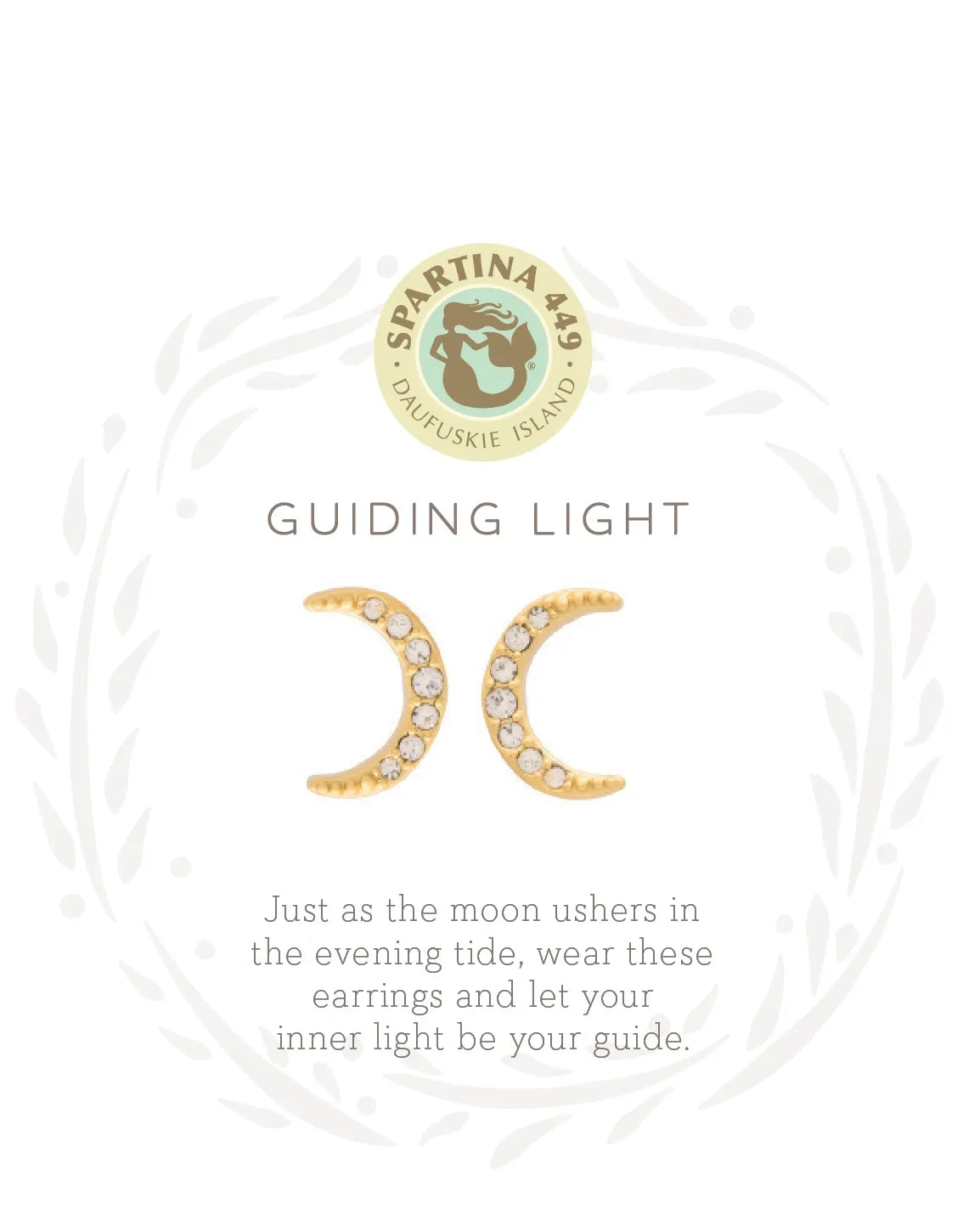 Stud Earrings for Casual Outfit -SLV Stud Earrings Guiding Light/Crescent