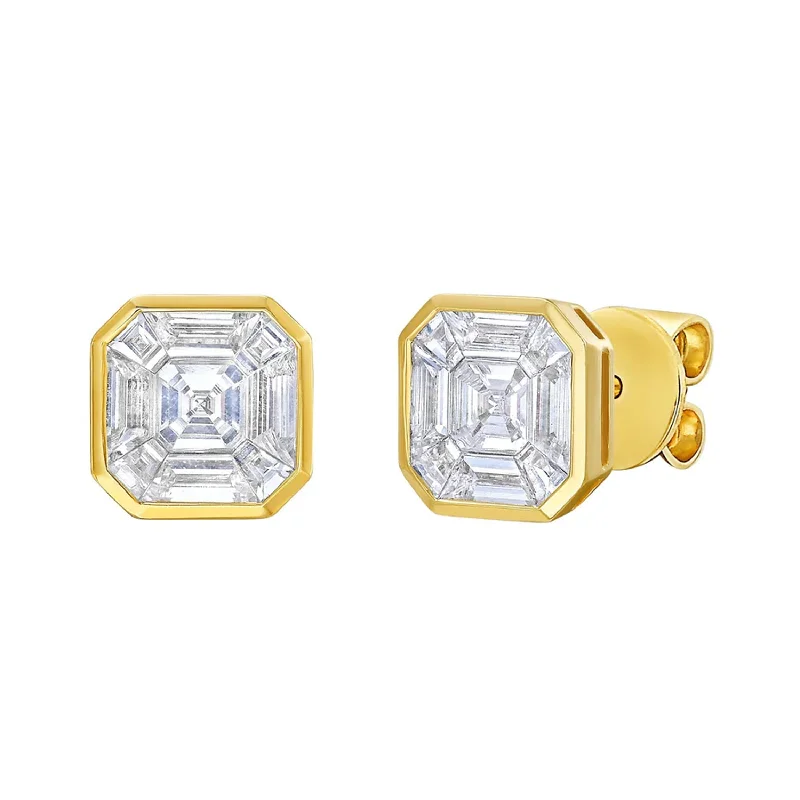 Stud Earrings for Wedding Ceremony -Solaire Levant Diamond Stud Earrings