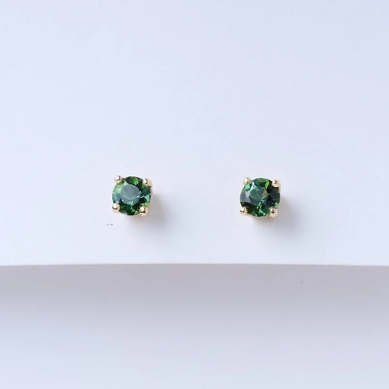 Stud Earrings with Abstract Designs -Tourmaline Stud Earrings