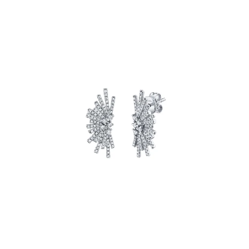 Stud Earrings with Crystals -Shy Creation Diamond Firework Stud Earrings