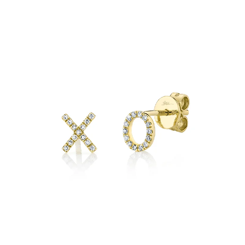 Waterproof Stud Earrings for Outdoor -Shy Creation Diamond XO Stud Earrings