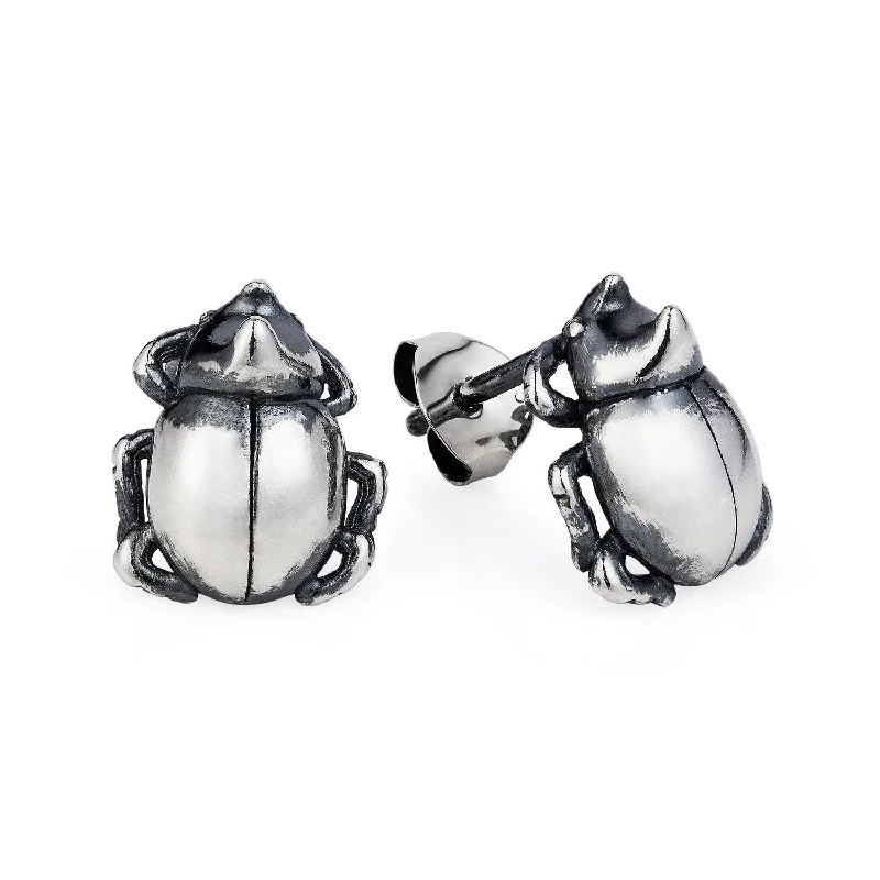 Star Shaped Stud Earrings for Charm -Little Rhino Beetle Stud Earrings by Yasmin Everley