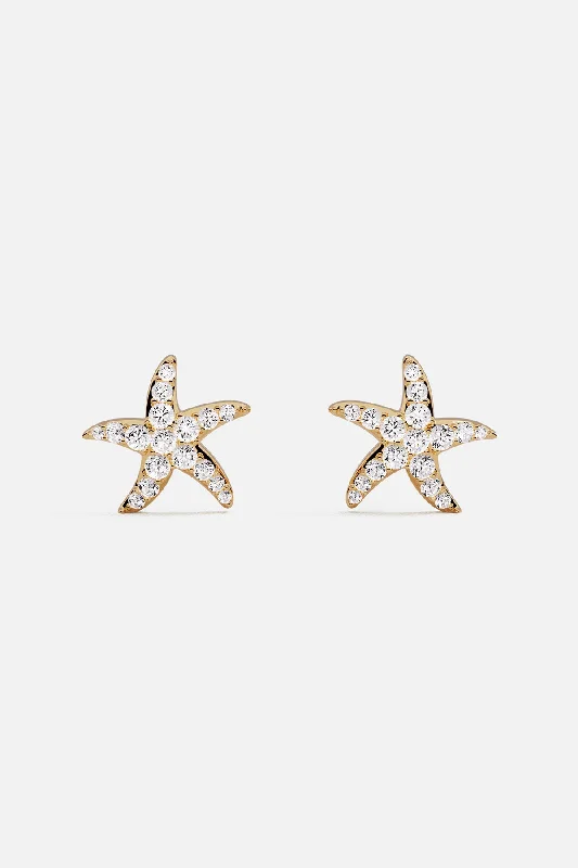 Lead Free Stud Earrings for Health -Sea Star Stud Earrings