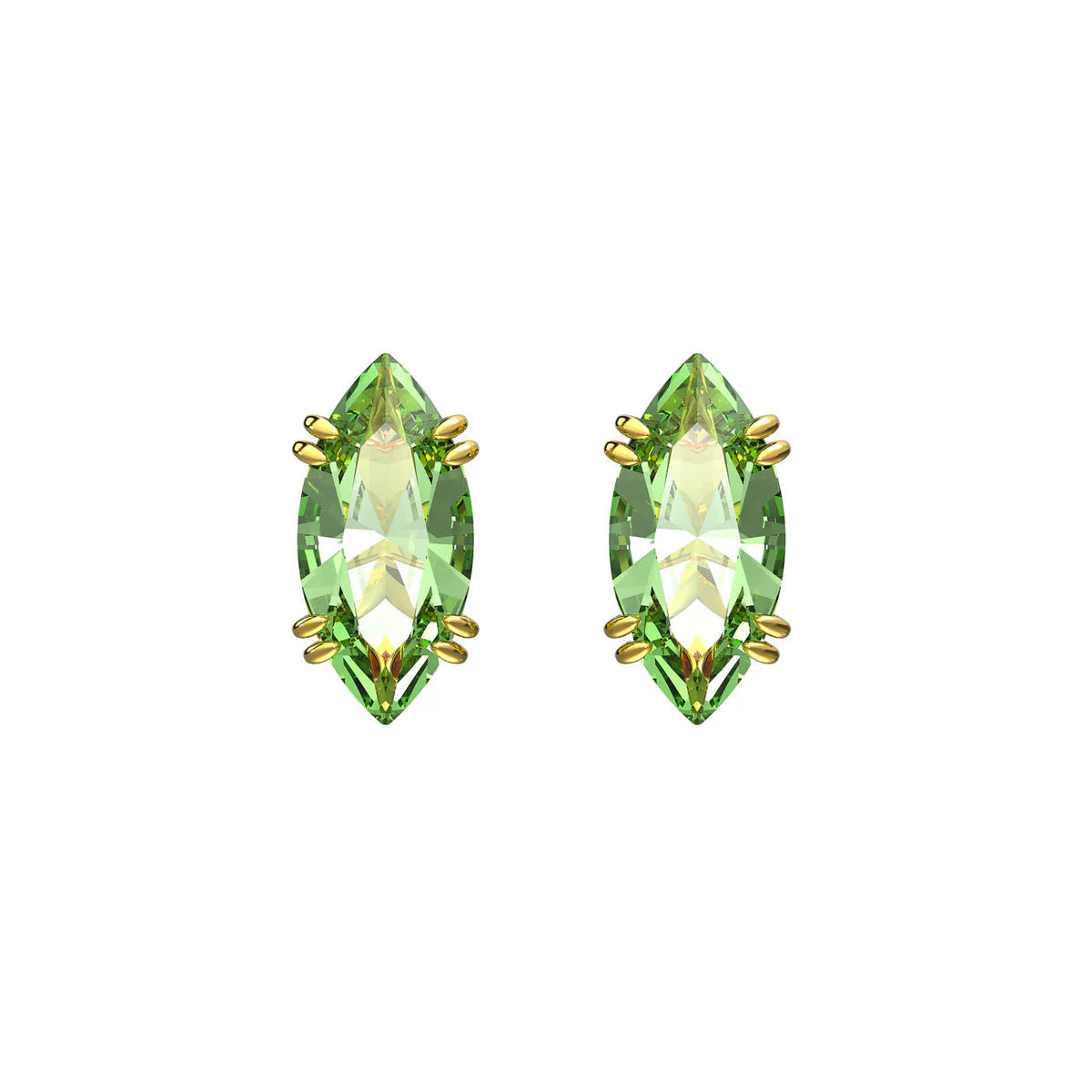 Stud Earrings with Filigree -Swarovski Gema Green Kite Cut Stud Earrings 5614453