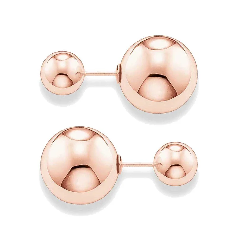 Stud Earrings for Engagement Party -Thomas Sabo Rose Gold Plated Double Stud Earrings H1912-415-12