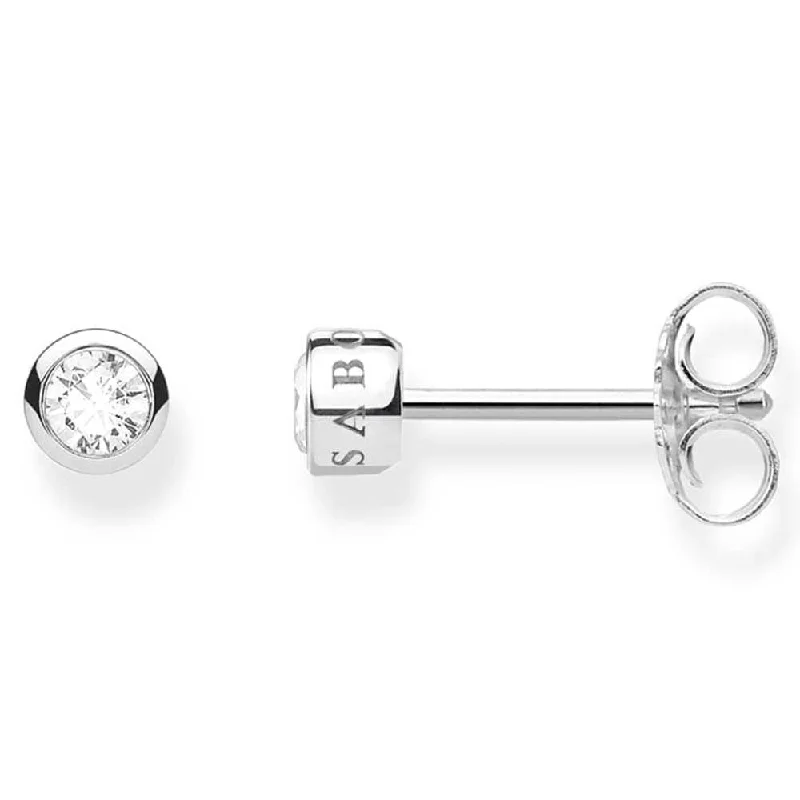 Stud Earrings for Graduation Day -Thomas Sabo Silver 4mm Stud Earrings H1962-051-14