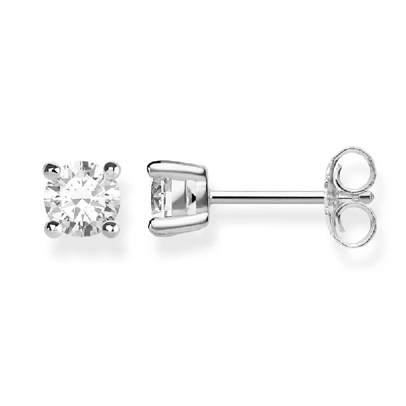 Stud Earrings for Formal Attire -Thomas Sabo Silver Cubic Zirconia Stud Earrings H1965-051-14