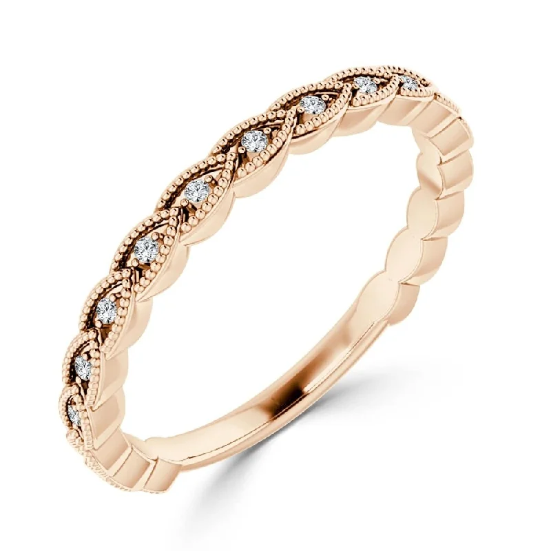 Engagement rings with engraved initials inside bands -Auriya 10k Gold 0.08ctw Ultra-thin Stackable Diamond Wedding Band