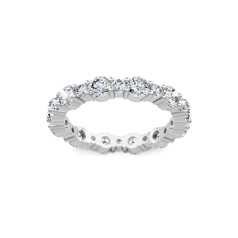 Best necklaces and pendants with intricate filigree for vintage-inspired elegance-1.8ctw Alternating Round Diamond Eternity Band