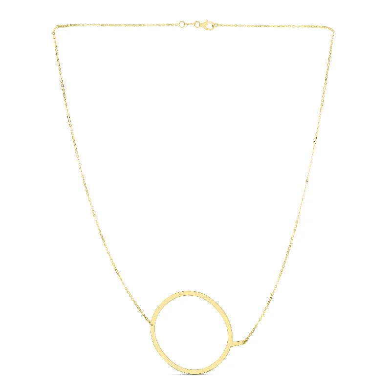 Stunning necklaces and pendants with sapphire gemstones for a luxurious blue hue-14K Gold Large Initial Q Necklace