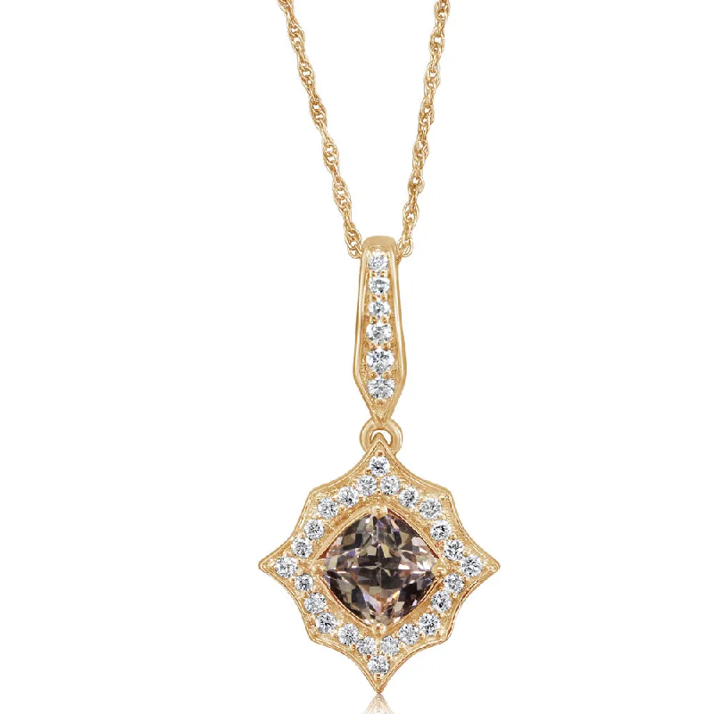 Best necklaces and pendants with minimalist pendants for a sleek, understated look-14K Rose Gold Lotus Garnet/Diamond Pendant