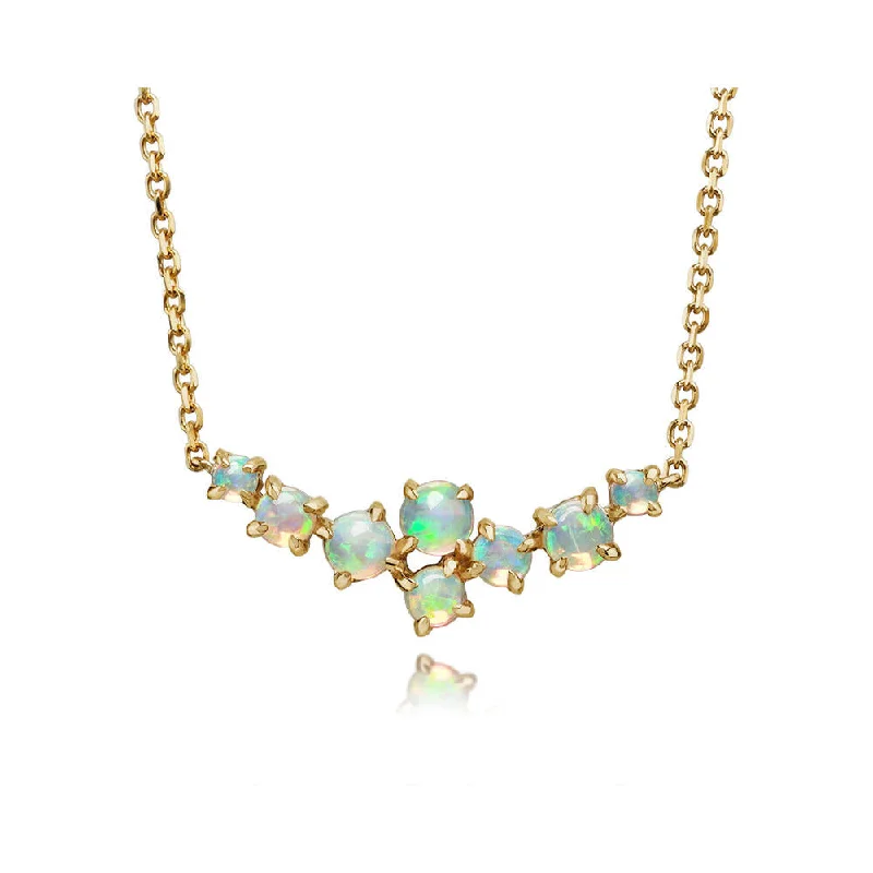 Best necklaces and pendants with matching earrings for a coordinated, elegant look-14K Yellow Gold Australian Opal Neckpiece